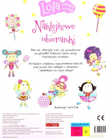 Lola lizaczkowa wróżka. Naklejkowe ubieranki - Fiona Boon [KSIĄŻKA]