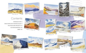 Ready to Paint Postcards: Mountains: 15 stunning watercolour paintings to create in just 30 minutes - Lesley Linley [KSIĄŻKA]