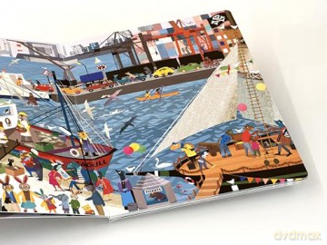 A Day at Fluffyville Port: A Look and Find Book - Britta Teckentrup [KSIĄŻKA]
