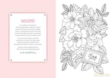 Happy Day Coloring Postcards: 20 All-Occasion Cards to Color, Sign, and Send: 1 (Color and Connect, 1) - Emelie Lidehäll Öberg [KSIĄŻKA]