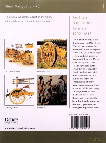Austrian Napoleonic Artillery 1792-1815: No.72 (New Vanguard) - David Hollins [KSIĄŻKA]