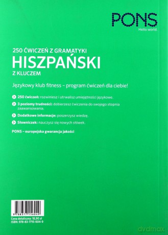 250 ćwiczeń z hiszpańskiego. Gramatyka [KSIĄŻKA]