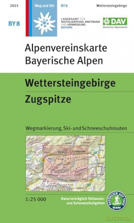 Wettersteingebirge, Zugspitze: Topographische Karte 1:25.000 mit Wegmarkierungen [KSIĄŻKA]