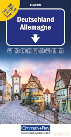 Germany North and South Road Map: Doublesided map (Regional maps - Germany) - Kummerley and Frey [KSIĄŻKA]