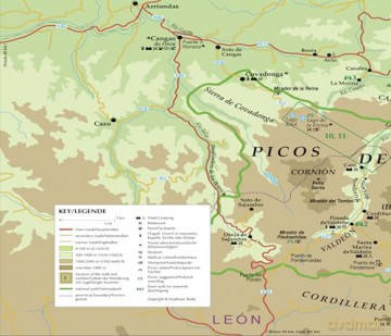 Picos de Europa Sunflower Walking Guide 9e: 26 long and short walks with detailed maps and GPS; car tour with pull-out map (Sunflower Guides) - Teresa Farino [KSIĄŻKA]