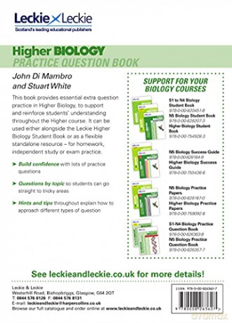 Higher Biology: Practise and Learn SQA Exam Topics (Leckie Practice Question Book) - Stuart White [KSIĄŻKA]