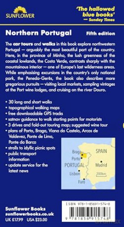 Northern Portugal Sunflower Walking Guide 5e: 30 long and short walks and 3 car tours (Sunflower Guides) - Paul Burton [KSIĄŻKA]