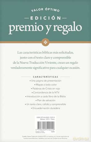 Santa Biblia NTV, Edición Premio Y Regalo, Vinipiel, Negro [KSIĄŻKA]