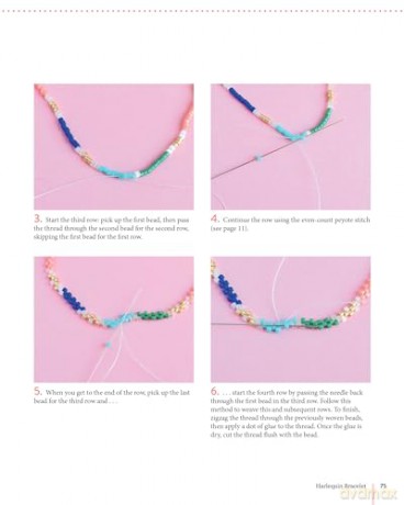 Brick Stitch, Peyote, and Other Bead-Weaving Techniques (Fox Chapel Publishing) 18 Beautiful Projects and Step-by-Step Instructions for Circular Peyote, Crossed-Thread Weaving, Loom Work, and More - Lucie Fossmalle [KSIĄŻKA]