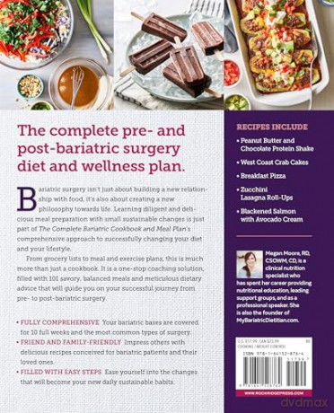 The Complete Bariatric Cookbook and Meal Plan: Recipes and Guidance for Life Before and After Surgery - Megan Moore [KSIĄŻKA]