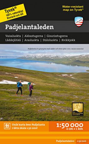 Padjelantaleden (Mountain map detailed scale) - Calazo Forlag [KSIĄŻKA]