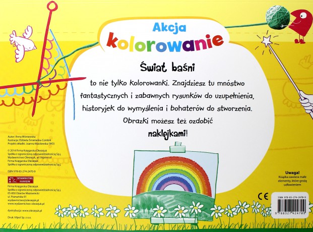 Akcja kolorowanie! Świat baśni. Naklejaj i baw się [KSIĄŻKA]