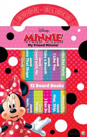 Disney - My Friend Minnie Mouse - My First Library 12 Board Book Block Set - Great for Teaching First Words - PI Kids - Emily Skwish [KSIĄŻKA]