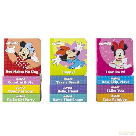 Disney - My Friend Minnie Mouse - My First Library 12 Board Book Block Set - Great for Teaching First Words - PI Kids - Emily Skwish [KSIĄŻKA]