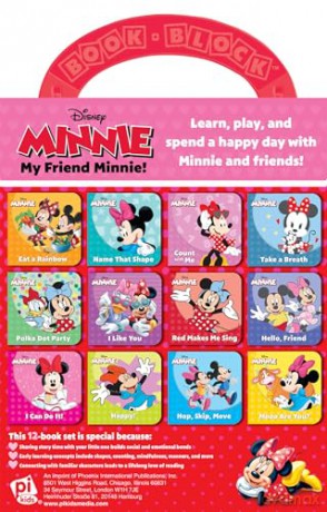 Disney - My Friend Minnie Mouse - My First Library 12 Board Book Block Set - Great for Teaching First Words - PI Kids - Emily Skwish [KSIĄŻKA]