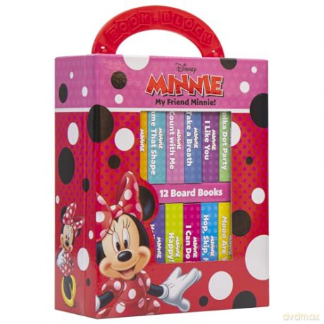 Disney - My Friend Minnie Mouse - My First Library 12 Board Book Block Set - Great for Teaching First Words - PI Kids - Emily Skwish [KSIĄŻKA]