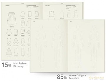 Fashionary Womenswear Sketchbook A5 - Fashionary [KSIĄŻKA]