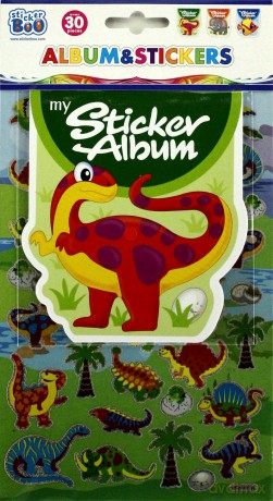 Album z naklejkami Dinozaury
