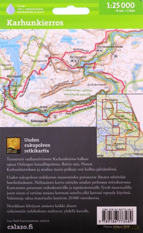 Karhunkierros 1:25000 (Hiking map) - Calazo Forlag [KSIĄŻKA]