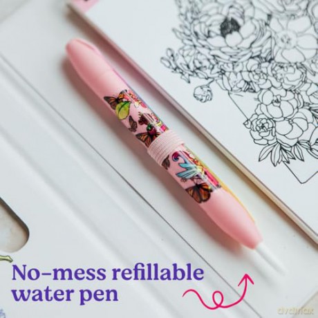 Watercolor With Me: Flower Fairies: A Reusable Water Reveal Coloring Book for Kids Featuring Flowers and Fairies - Sarah Simon [KSIĄŻKA]