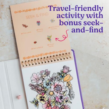 Watercolor With Me: Flower Fairies: A Reusable Water Reveal Coloring Book for Kids Featuring Flowers and Fairies - Sarah Simon [KSIĄŻKA]