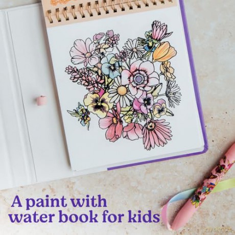 Watercolor With Me: Flower Fairies: A Reusable Water Reveal Coloring Book for Kids Featuring Flowers and Fairies - Sarah Simon [KSIĄŻKA]