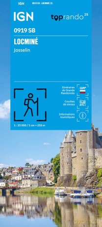 Locminé - Josselin (0919): 1:25000 (Série Bleue) [KSIĄŻKA]