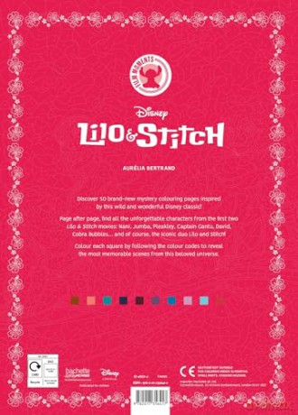 Mystery Colouring - Film Moments Lilo & Stitch: Reveal iconic Disney characters with colour by number - Aurélia Bertrand [KSIĄŻKA]