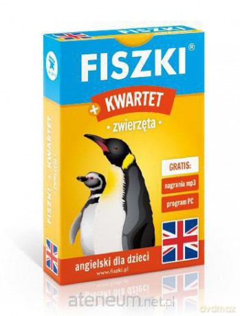 Angielski. Fiszki + Gra Kwartet - zwierzęta [KSIĄŻKA]