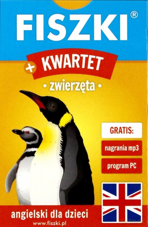 Angielski. Fiszki + Gra Kwartet - zwierzęta [KSIĄŻKA]