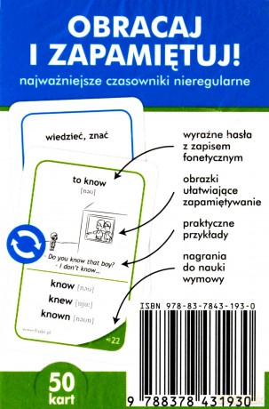 Angielski. Fiszki obrazkowe - Czasowniki nieregul. [KSIĄŻKA]