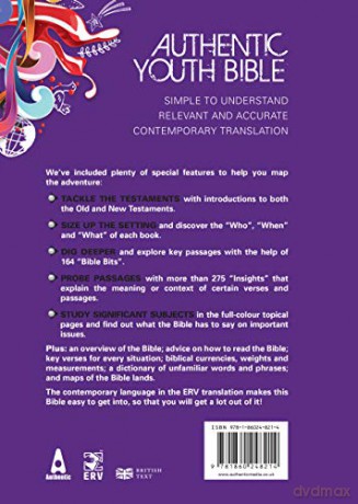 ERV Authentic Youth Bible Purple (Easy to Read Version) - Authentic Media [KSIĄŻKA]