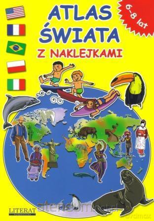 Atlas świata z naklejkami [KSIĄŻKA]