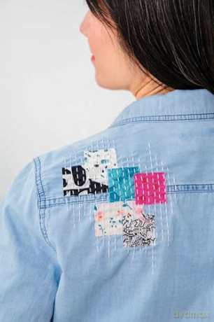 Patchwork Sashiko: Transform Your Scraps | 14 Slow-Stitched Projects - Dina Li Fitzgerald [KSIĄŻKA]