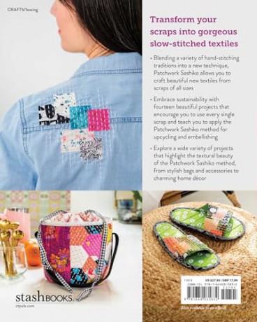 Patchwork Sashiko: Transform Your Scraps | 14 Slow-Stitched Projects - Dina Li Fitzgerald [KSIĄŻKA]