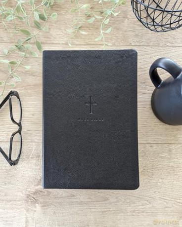 NLT Large Print Premium Value Thinline Bible: New Living Translation, Black Cross, Premium Value Thinline, Filament-enabled Edition [KSIĄŻKA]