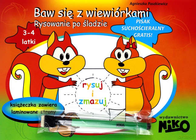 Baw się z wiewiórkami. Rysowanie po śladzie [KSIĄŻKA]
