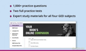 GED Test Prep Plus, Tenth Edition (2026): Includes a Diagnostic Pretest, 2 Full Length Practice Tests, 1000+ Practice Questions, and 60+ Online Videos (Kaplan Test Prep) - Kaplan Test Prep [KSIĄŻKA]