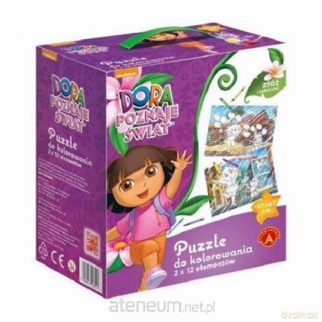 Big puzzle - do kolorowania Dora ALEX [PUZZLE]