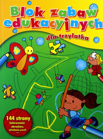 Blok zabaw edukacyjnych dla trzylatka [KSIĄŻKA]
