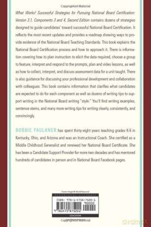 What Works! Successful Strategies for Pursuing National Board Certification: Version 3.1, Components 3 and 4 - Bobbie Faulkner [KSIĄŻKA]