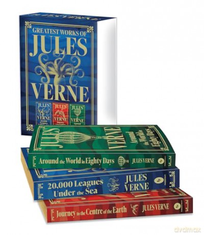 Greatest Works of Jules Verne: Deluxe Hardbound Edition | Boxed Set - Jules Verne [KSIĄŻKA]