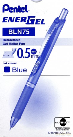 Cienkopis EnerGel BLN75 niebieski (12szt)