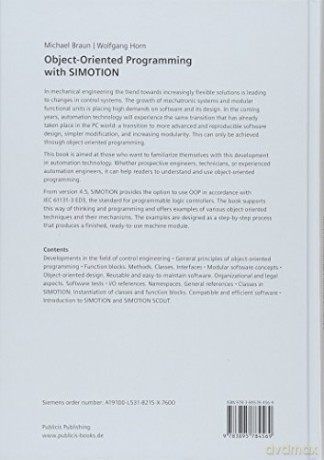 Object-Oriented Programming with SIMOTION: Fundamentals, Program Examples and Software Concepts According to IEC 61131-3 - Michael Braun [KSIĄŻKA]