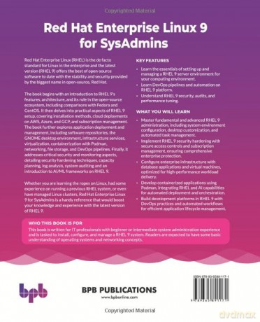 Red Hat Enterprise Linux 9 for SysAdmins: A technical guide for building secure production systems using RHEL 9 administration (English Edition) - Luca Berton [KSIĄŻKA]