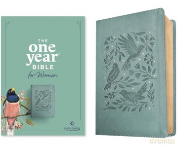 NLT The One Year Bible for Women (LeatherLike, Birdsong Teal) - Misty Arterburn [KSIĄŻKA]