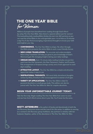 NLT The One Year Bible for Women (LeatherLike, Birdsong Teal) - Misty Arterburn [KSIĄŻKA]