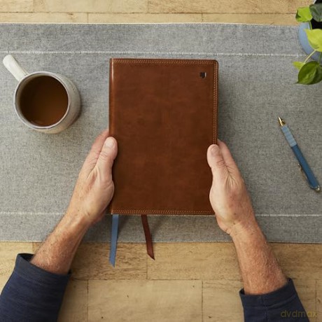 NET Bible, Large Print Thinline with Cross References, Brown Leathersoft, Comfort Print: New English Translation, Brown, Thinline With Cross References, Comfort Print - Thomas Nelson [KSIĄŻKA]
