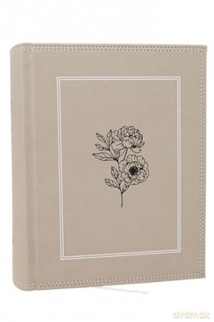 NKJV, Journal the Word Bible: Reflect, Journal or Create Art Next to Your Favorite Verses (Stone Leathersoft over board, Red Letter, Comfort Print) - Thomas Nelson [KSIĄŻKA]