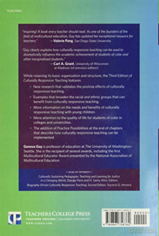 Culturally Responsive Teaching: Theory, Research, and Practice (Multicultural Education Series) - Geneva Gay [KSIĄŻKA]